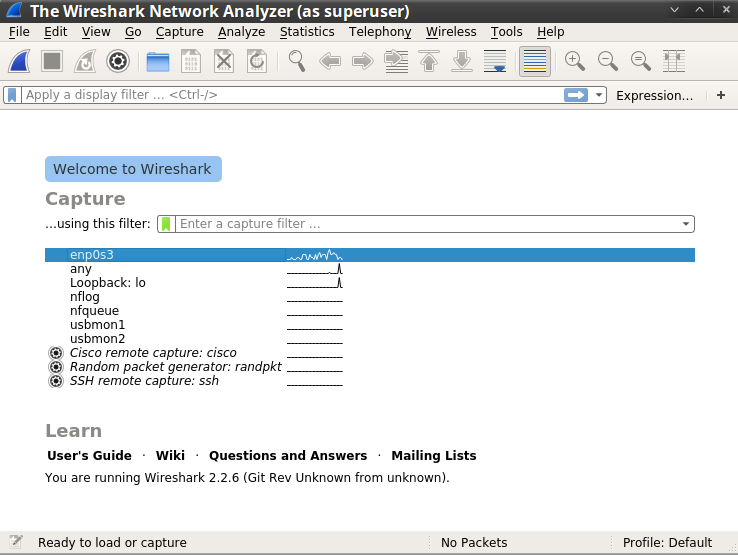 wireshark-start